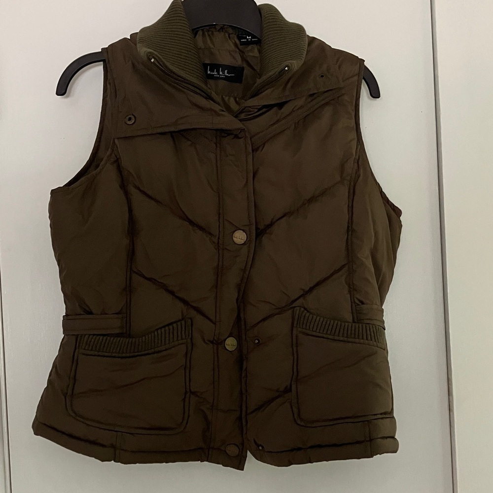 Nicole Miller Women's Chocolate Quilted Vest (M) NWT